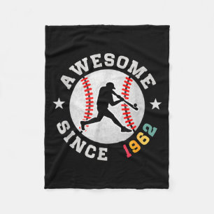 Cobertor De Velo Presente de Aniversário Amante de Beisebol 64 Anos