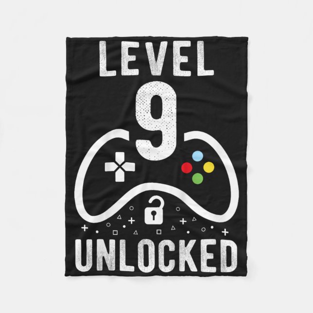 Cobertor De Velo Presente de Aniversário de 9 Anos Jogo de Vídeo Ní (Frente)
