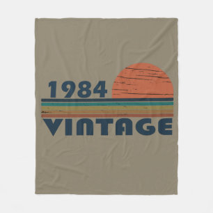 Cobertor De Velo Presente de aniversário estilo vintage de 1984