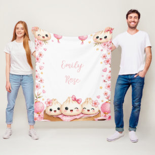 Cobertor De Velo Presente de Aniversário para Menina Bolinho Fofo
