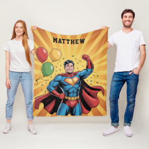 Cobertor De Velo Presente de Aniversário para Meninos Super-Heróis