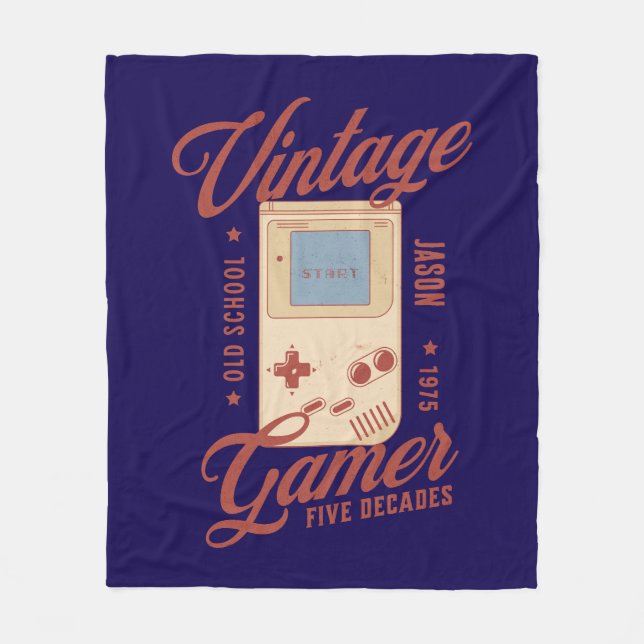 Cobertor De Velo Presente de aniversário personalizado do jogador d (Frente)