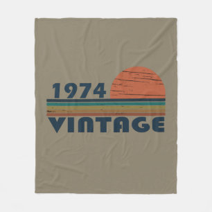 Cobertor De Velo Presente de aniversário vintage nascido em 1974