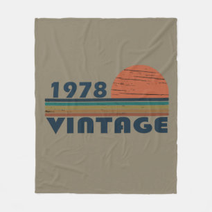 Cobertor De Velo Presente de aniversário vintage nascido em 1978