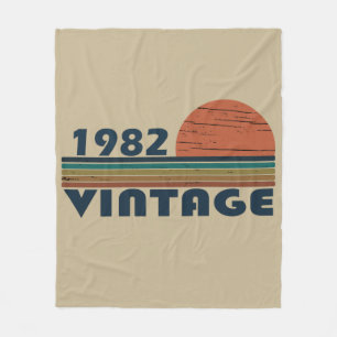 Cobertor De Velo Presente de aniversário vintage nascido em 1982