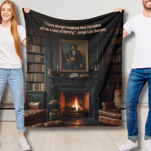 Cobertor De Velo Presente de Bookish Fleece Blanket para Biblioteca