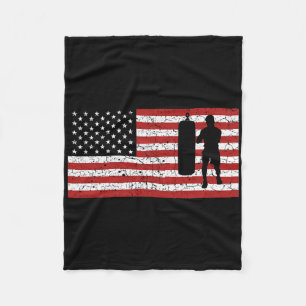 Cobertor De Velo Presente de Boxe Bandeira Americana Homens Mulhere