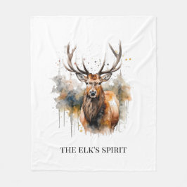 Cobertor De Velo Presente de Cabana Elk Spirit Northwoods