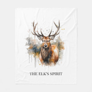 Cobertor De Velo Presente de Cabana Elk Spirit Northwoods