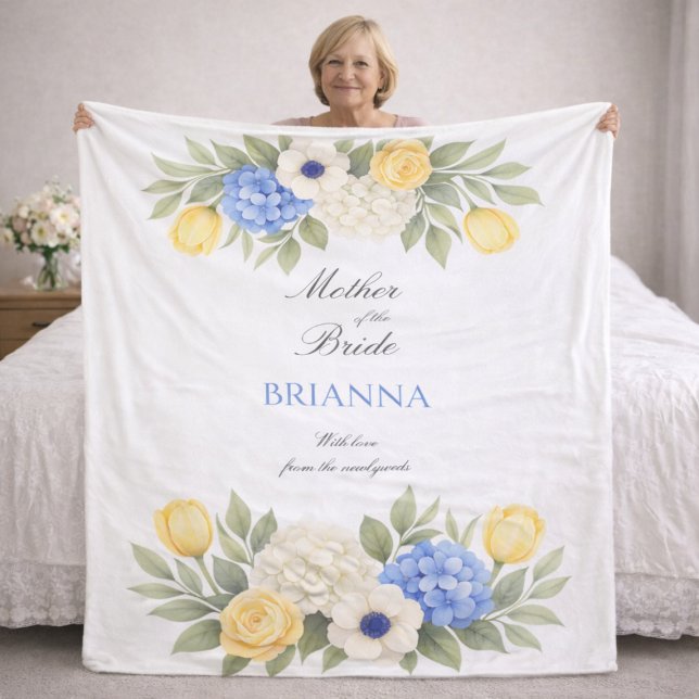 Cobertor De Velo Presente de casamento Mãe da Noiva Azul Marfim  (Criador carregado)
