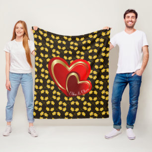 Cobertor De Velo Presente de Casamento Personalizado dos Corações V