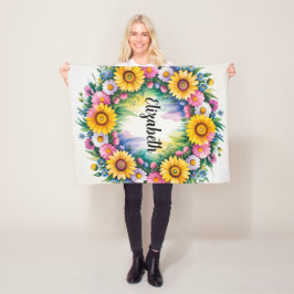 Cobertor De Velo Presente de Chá de fraldas de Disias e Flores Selv