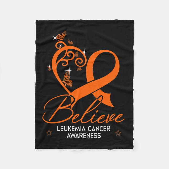Cobertor De Velo Presente de Consciência da Leucemia Esperança (Frente)