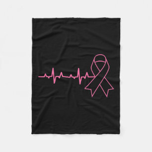 Cobertor De Velo Presente de Consciência do Cancer da Mama Cute Hea