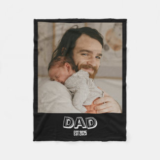 Cobertor De Velo Presente de Foto do Papai Lembrança do Pai