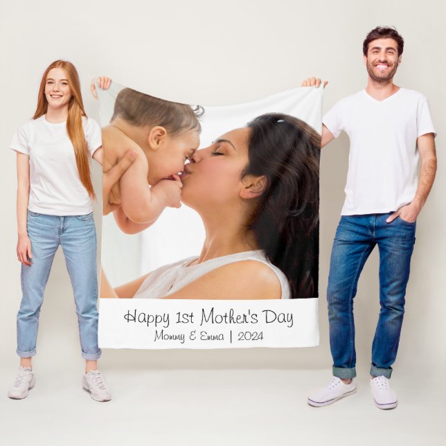 Cobertor De Velo Presente de Foto do Primeiro Dia de as mães (In Situ)