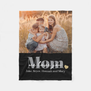 Cobertor De Velo Presente de Foto Nós Amamos Você Mamãe
