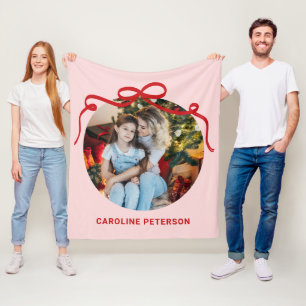 Cobertor De Velo Presente de Foto Personalizado Fita de Laço Vermel