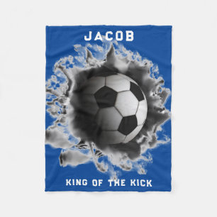 Cobertor De Velo Presente de Futebol Personalizado