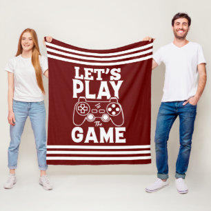 Cobertor De Velo Presente de Gamer - Vamos Jogar o Jogo