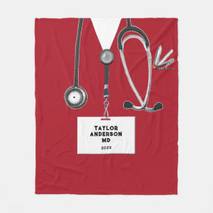 Cobertor De Velo Presente de graduação de médico médico