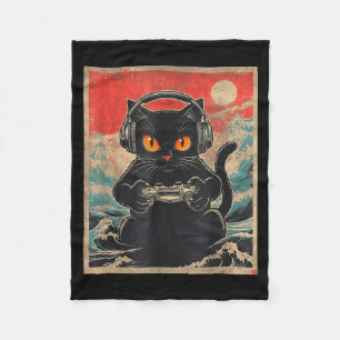 Cobertor De Velo Presente de jogo japonês gato Kawaii anime fofo B