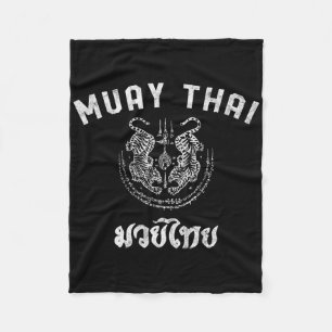 Cobertor De Velo Presente de Muay Thai Twin Tiger Kickboxing Mma -