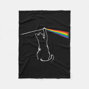 Cobertor De Velo Presente de Música de Rock de Gato Engraçado para
