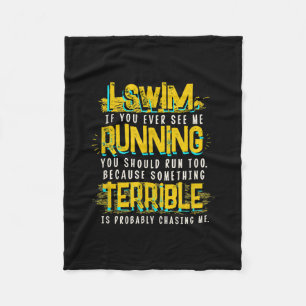 Cobertor De Velo Presente De Natação Engraçado Para Nadador