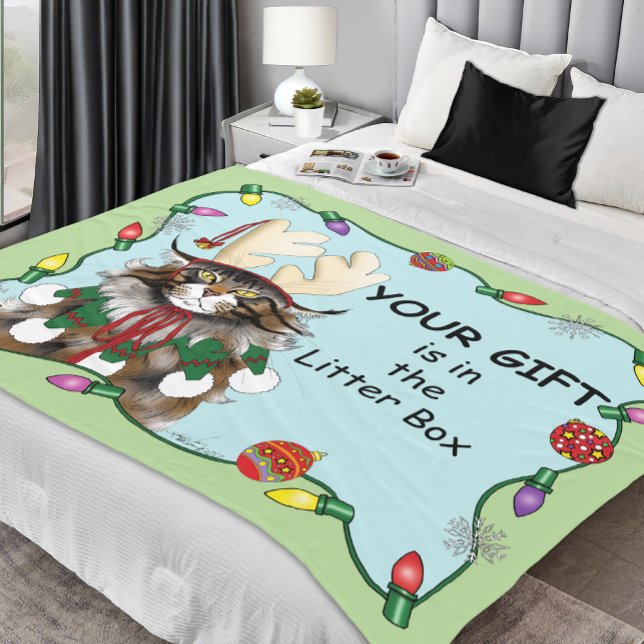 Cobertor De Velo Presente de Natal Gelado Verde Engraçado (Criador carregado)