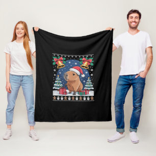 Cobertor De Velo Presente de Natal para Amante de Capivara, Capivar
