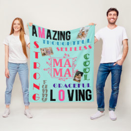 Cobertor De Velo Presente de Natal Personalizado para a Mamãe - Fot