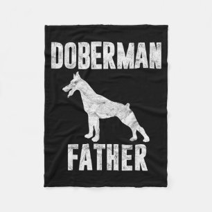 Cobertor De Velo Presente de Pai Doberman Vintage Cachorro Papai Pi