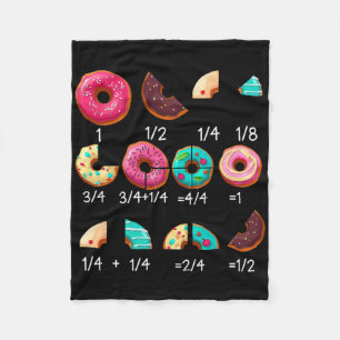 Cobertor De Velo Presente De Professor De Fração De Donut De Matemá