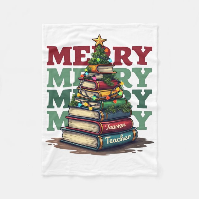 Cobertor De Velo Presente de Professor | Livros de Natal para Profe (Frente)
