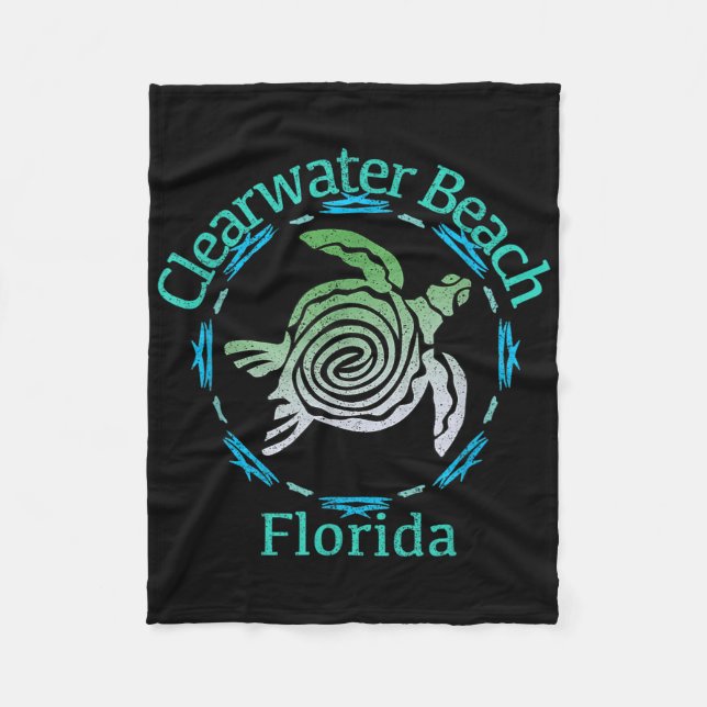 Cobertor De Velo Presente de Tartaruga Tribal da Clearwater Beach V (Frente)