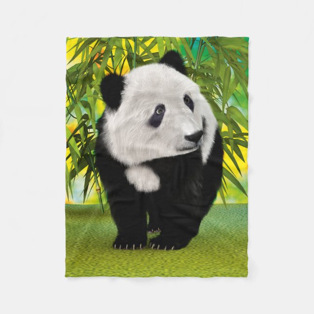Cobertor De Velo Presente de Urso Panda Fofo Kawaii para Amantes de (Frente)