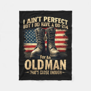 Cobertor De Velo Presente de Veterano dos EUA Eu Não Sou Perfeito M