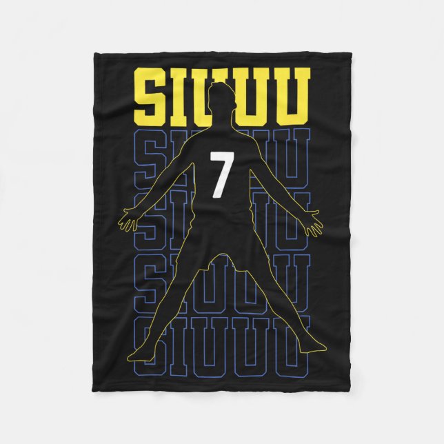 Cobertor De Velo Presente engraçado de futebol Siuuuu para fã de am (Frente)