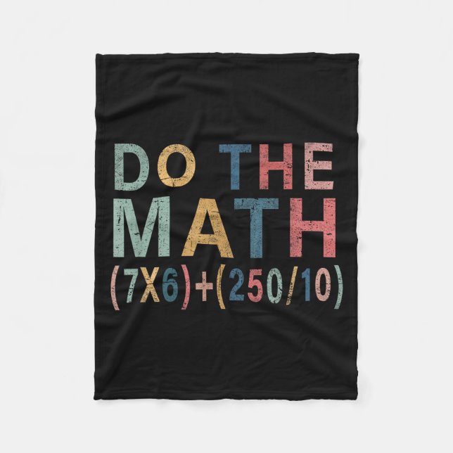 Cobertor De Velo Presente engraçado de meme de matemática para prof (Frente)