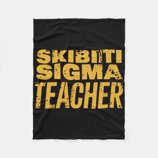 Cobertor De Velo Presente engraçado do professor Skibiti Sigma Agra (Frente)