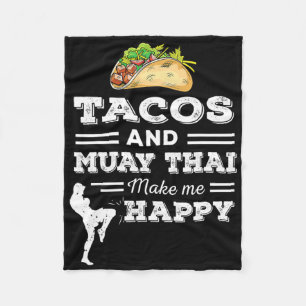 Cobertor De Velo Presente engraçado para amantes de tacos e Muay Th