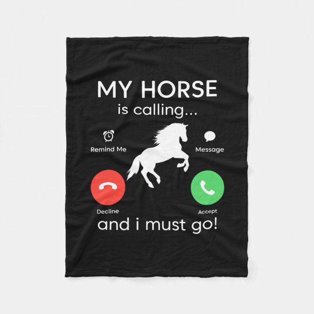 Cobertor De Velo Presente Equestre | Meu Cavalo Está Chamando (Frente)