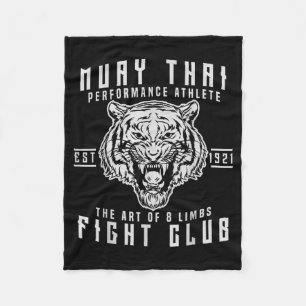 Cobertor De Velo Presente Muay Thai Boxe Tailandesa Kickboxing