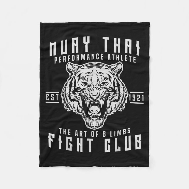 Cobertor De Velo Presente Muay Thai Boxe Tailandesa Kickboxing (Frente)