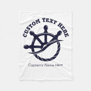 Cobertor De Velo Presente Náutico Barco Capitão Personalizado