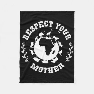 Cobertor De Velo Presente no Dia da Terra Respeite sua mãe natureza