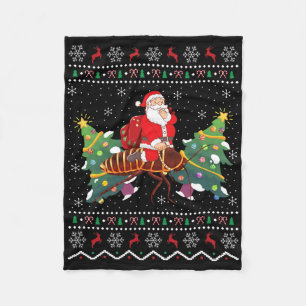 Cobertor De Velo Presente para Amante de Barata Papai Noel Feio Mon