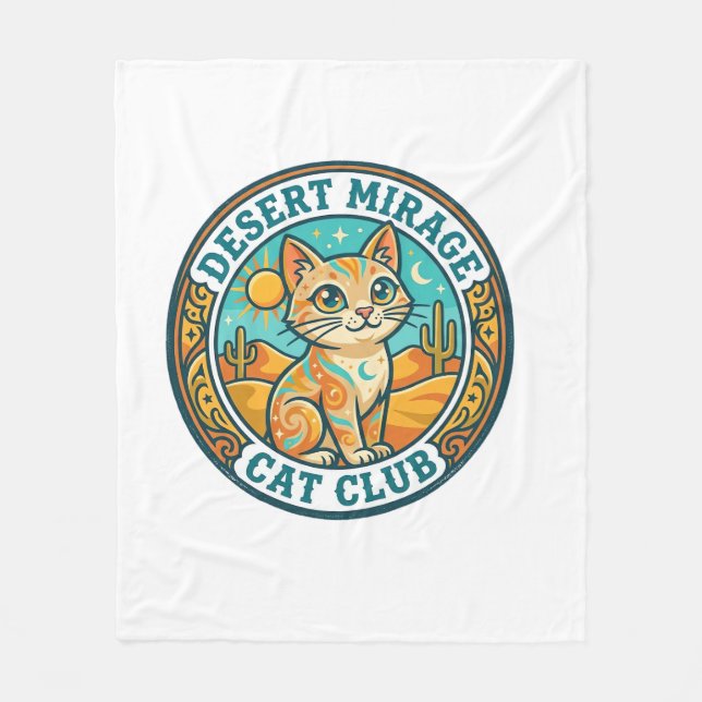 Cobertor De Velo Presente para Mãe de Gato Miragem do Deserto - Mir (Frente)