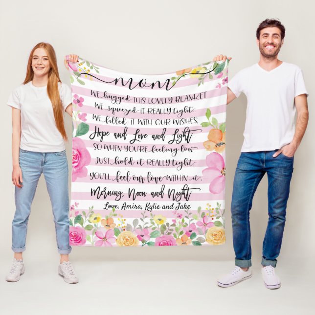 Cobertor De Velo Presente para mamãe, vovó presente, Floral Persona (In Situ)